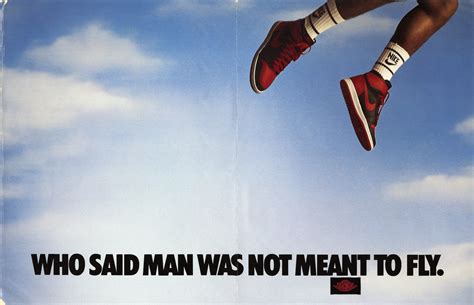 Michael Jordan Air Jordan 1 Vintage Advertisement Poster Etsy Nike