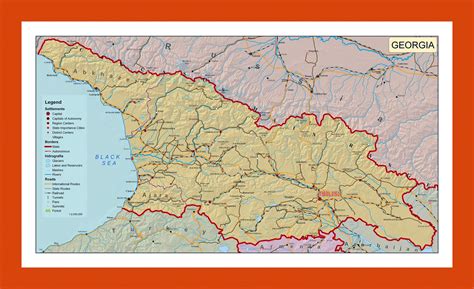 Political map of Georgia | Maps of Georgia | Maps of Asia | GIF map ...