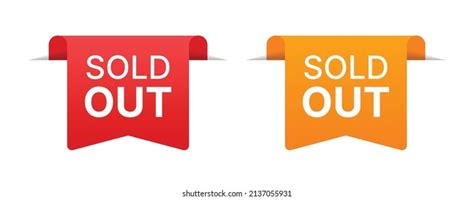 Sold Out Ribbon Banner Vector Illustration Stock Vector (Royalty Free ...