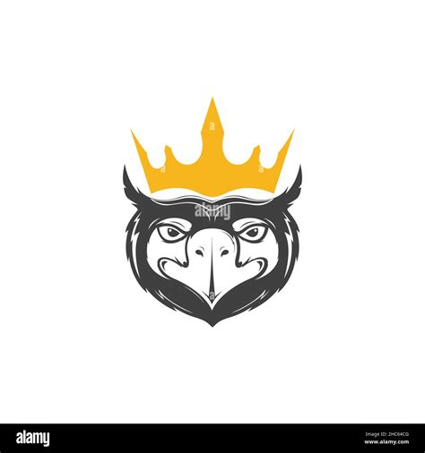 Black Face Eagle With Crown Logo Design Vector Graphic Symbol Icon Sign Illustration Creative