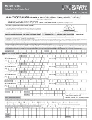 Fillable Online Aditya Birla Sun Life Fixed Term Plan Series Qs