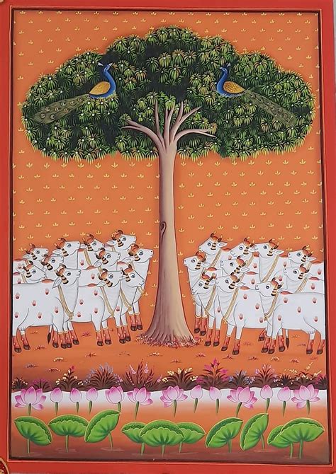 Dholamaru Art Gallery Indian Traditional Pichwai Painting Of Beautiful