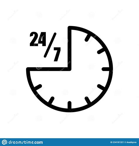 Call Center 24 Hours Icon Operator Customer Support Symbol Help