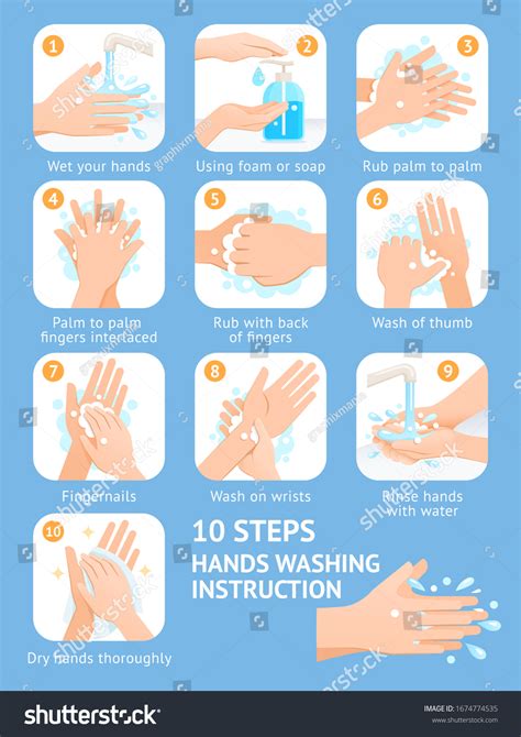 6,668 Hand Washing Steps Images, Stock Photos & Vectors | Shutterstock