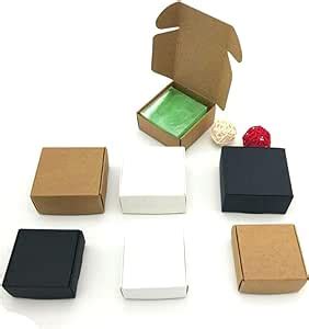 Lot de 100 mini boîtes en carton kraft pour savon bijoux emballage