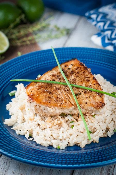 Pan Seared Swordfish With Lime And Herb Butter Photos And Food