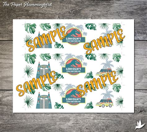 Jurassic World Water Bottle Labels Printable Jurassic Park Etsy