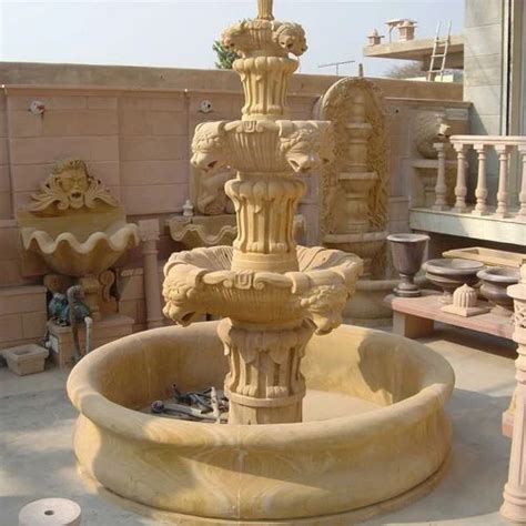 Teakwood Sandstone Carved Outdoor Fountain At Rs 145000 In Faridabad