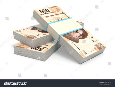 Stack Mexican Peso Bills Isolated On Stock Illustration 329192198 ...