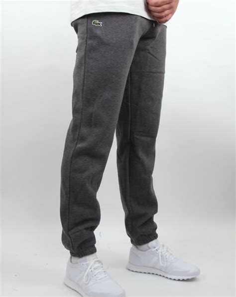 Lacoste Cotton Fleece Track Pants Dark Greytracksuitbottomssportmens