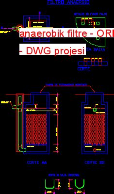 Proje Sitesi Anaerobik Filtre Autocad Projesi