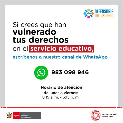 Mineduperu On Twitter Si Han Vulnerado Tus Derechos En El Servicio