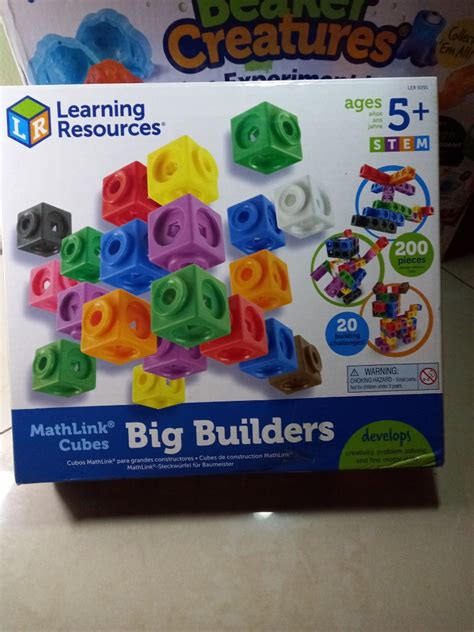 Learning Resources Mathlink Cubes Big Builders 200 Pieces Toy Puzzle