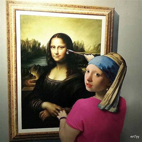 Pin On Girl With A Pearl Earring Art Parody Art Jokes Mona Lisa Parody