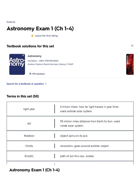 Astronomy Exam Ch Flashcards Quizlet Astronomy Exam Ch