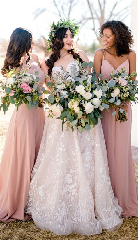 dusty rose bridesmaid dresses - Hi Miss Puff