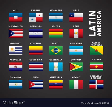 Latin america countries Royalty Free Vector Image