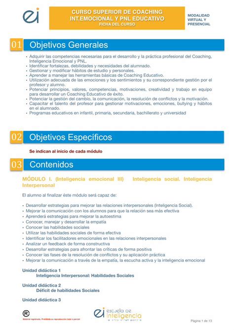 PDF FICHA DEL CURSO PRESENCIAL Escuela De Inteligencia