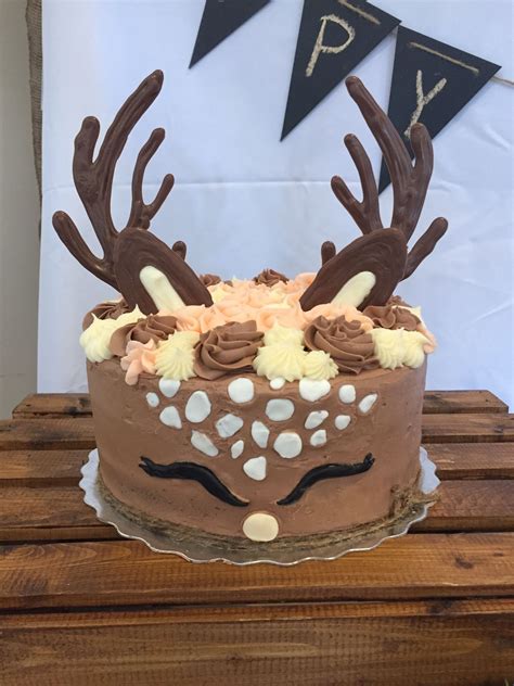 Woodland Birthday Deer Cake