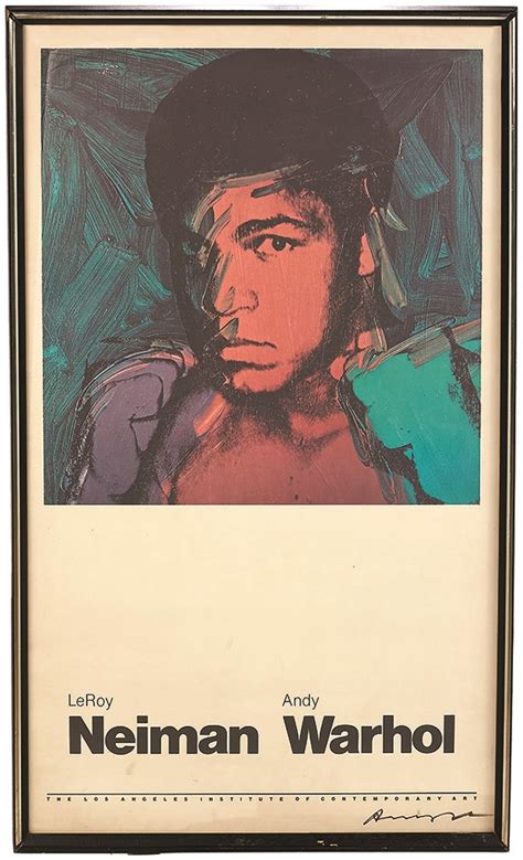 Muhammad Ali Rare Neiman-Warhol Joint Exhibition Poster Signed by Andy ...