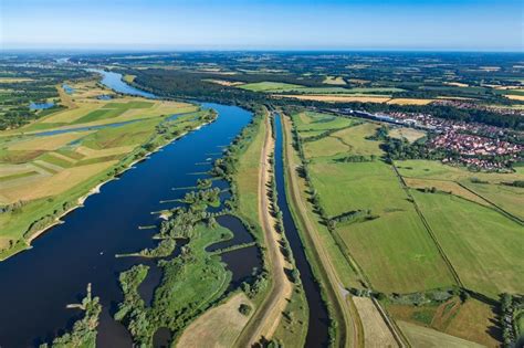 Luftbild Boizenburg Elbe Buhnen Landschaft An Den Uferbereichen Elbe