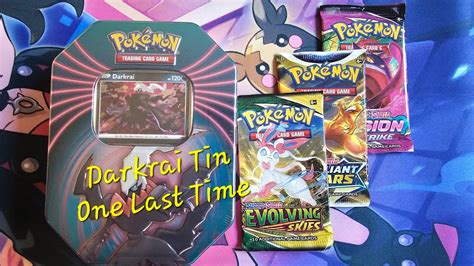 Pokemon Darkrai Knockout Powers Tin Last Time Opening These Tins Youtube