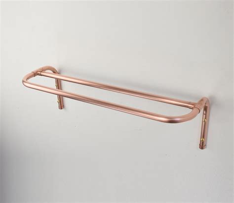 Copper Twin Rail Towel Rack Proper Copper Design