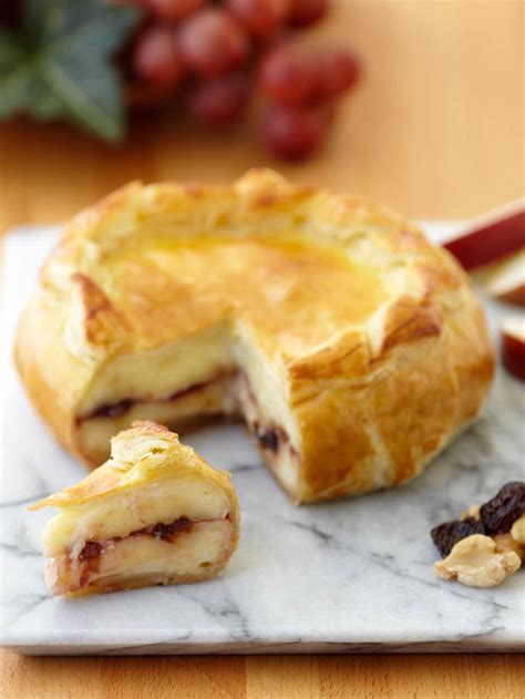 Brie En Croute With Cherries Walnuts Recipe Pr Sident Cheese