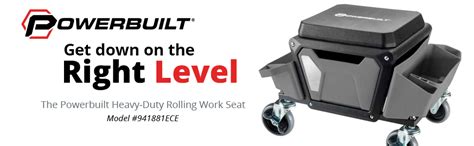 Powerbuilt Heavy Duty Roller Mechanics Seat And Brake Stool