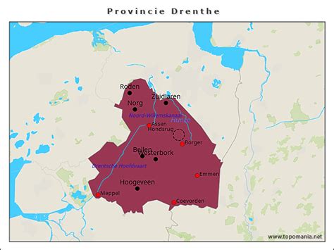 Topografie Provincie Drenthe Topomania Net