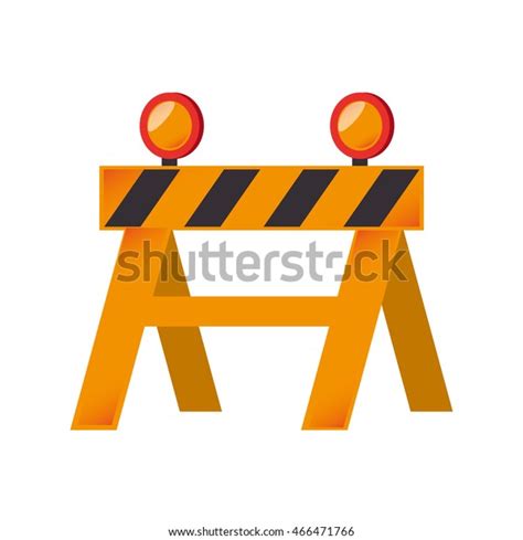 Construction Barricade Barrier Building Zone Vector Stock Vector