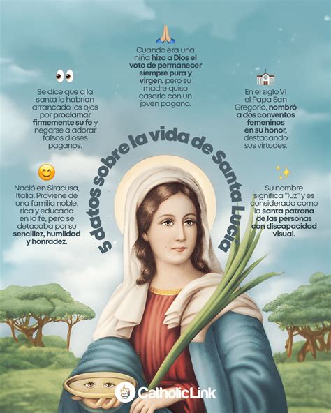 Infografía 5 datos sobre la vida de Santa Lucía Catholic Link