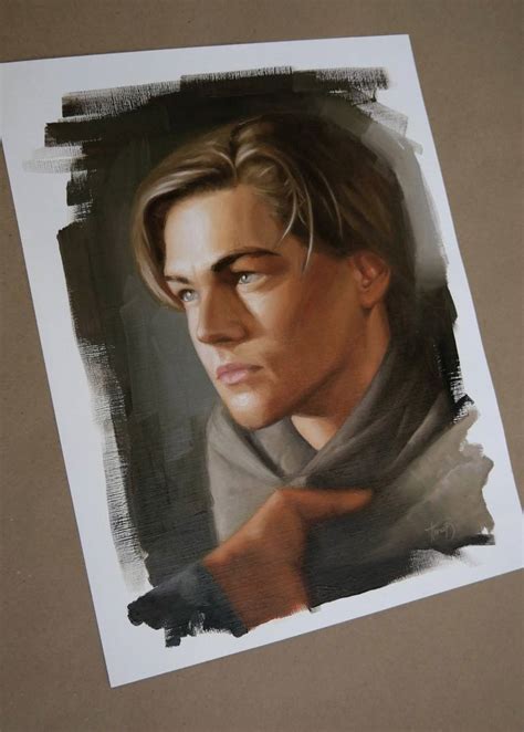 LEO original oil painting Leonardo DiCaprio titanic movie, Jack Painting by Anna Bernadskaya ...