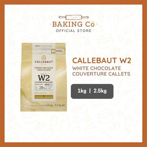 Callebaut W2 White Chocolate Couverture Callets 1kg25kg Pack