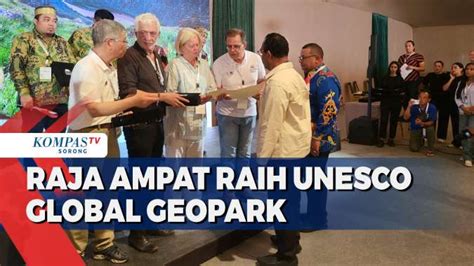 Geopark Raja Ampat Terima Penghargaan Unesco Ini Pesan Pj Gubernur Pbd