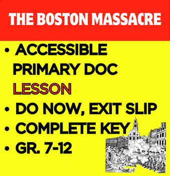 “Boston Massacre” - Reality or Propaganda? by CRQ's for Middle School