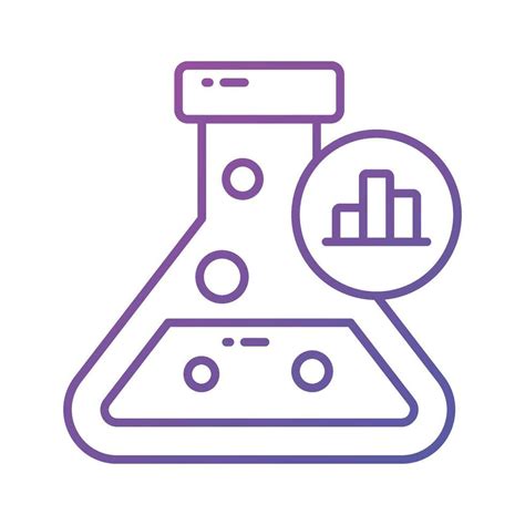 Flask With Data Chart Denoting Market Data Research Vector Design