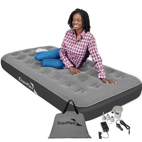 Enerplex Never Leak Camping Series Twin Queen Camping Airbed With High