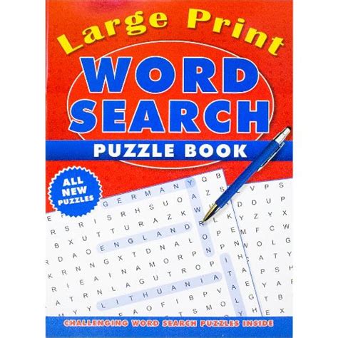 Alligator books large print word search puzzle book red