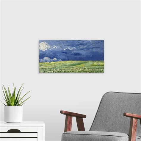 Wheatfield Under Thunderclouds Wall Art Canvas Prints Framed Prints