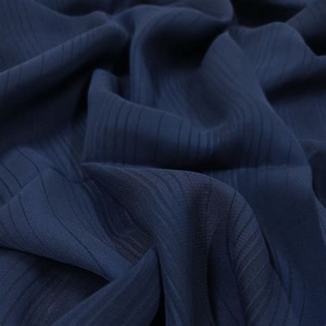 Pleated Textured Silk Hijabs Navy Blue Scarfspk
