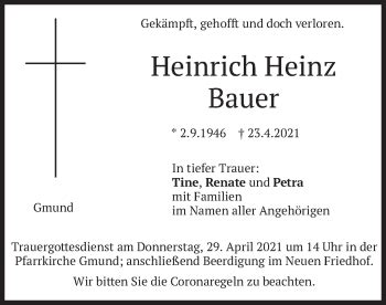 Gedenkkerzen Von Heinrich Heinz Bauer Trauer Merkur De