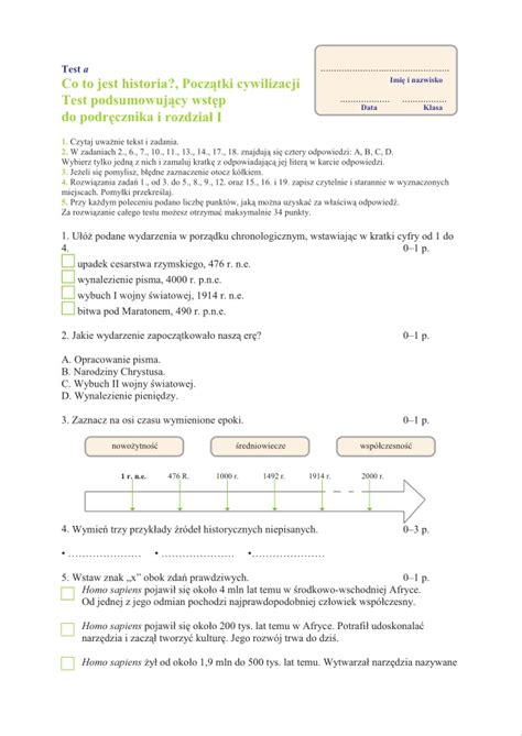 Test Z Historii Klasa 5 Dział 5 Margaret Wiegel