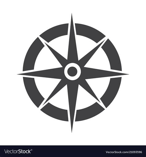 Compass Symbol Vector