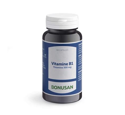 Bonusan Vitamine B1 Thiamine 300 Mg 60 Capsules Inner Vitamins