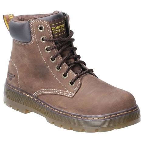 Dr Martens Winch Dark Brown Wyoming 6 Eyelet Occupational Derby Boots