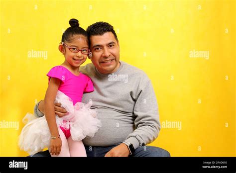 Single Divorced Dad Plays With His Year Old Brunette Latina Daughter Dressed As A Ballerina In