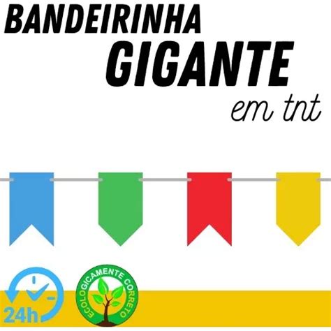 Bandeirola Bandeirinha Grande Festa Junina Tnt Mts Frete Gr Tis