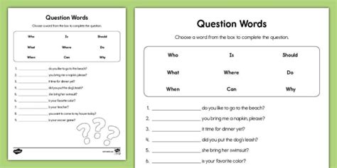 Free Asking Questions Worksheet Download Free Asking Questions Worksheet Png Images Free