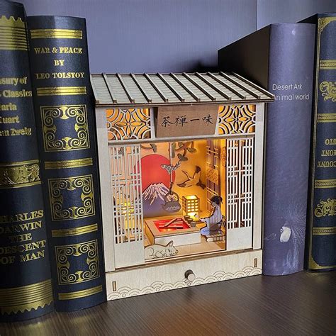 Buy Fsolis 3D Wooden Puzzle DIY Dollhouse Book Nook Bookshelf Insert